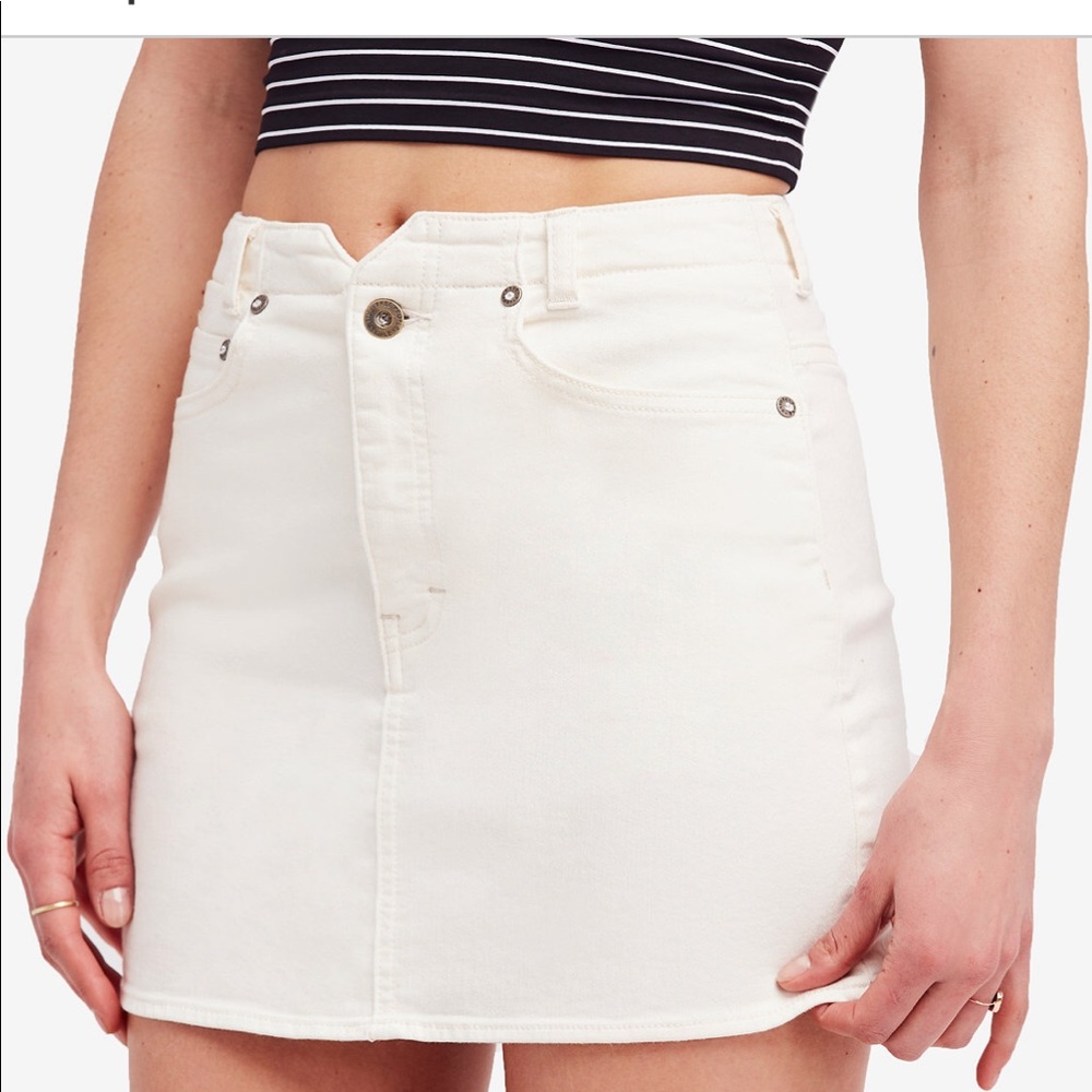 Free People Denim Mini Skirt